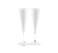 Ensemble De 2 Flûtes En Verre Blanc Marque Pasabahce Modèle V Line 15 CL