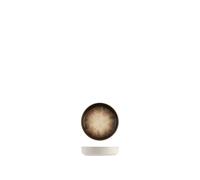 H&H 6 Assiettes Eclipse En Porcelaine Décorée En Relief Dans Des Tons Marron Cm