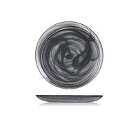 H&H 6 assiettes en verre albâtre noir fruits 21