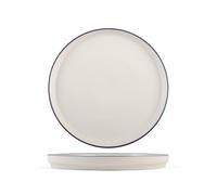 H&H 6 Assiettes Plates Essence Décor Beige 27 cm Porcelaine