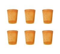 H&H 6 Verres à liqueur Giada en Verre Couleur orange clair 5 cl