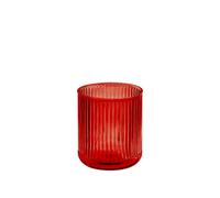 H&H 6 Verres Venus En Verre Rayé Rouge 40 Cl