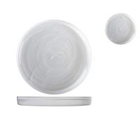 H&H 6 witte albasten glasplaten cm21xh2,5
