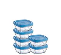 H&H 6105209 Coupelle carrée avec couvercle Lys, en verre, 9 cm