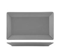 H&H 6625316 Plat Rectangulaire Osaka, Stoneware, Gris, 25 x 15 cm