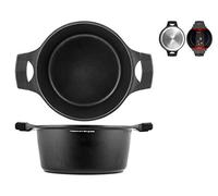 H&H 736681 Alessandro Borghese Essential Casserole 2 poignées, anti-adhésive, 24 cm, induction, aluminium