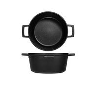 H&H Alessandro Borghese Essential Casseruola in Alluminio Pressofuso con Rivestimento Antiaderente Shot Blasting Tecnology adatto anche per cottura su piano ad induzione cm 24