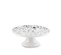 H&H Alzata Con Piede Drip In Stoneware Bianco Cm 26