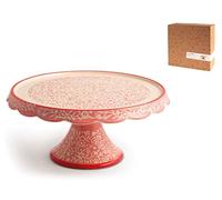 H&h alzata tonda madame in stoneware decorato cm24x12h