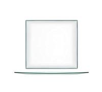 H&H Assiette Carrée, Transparent, Verre, 25 cm, vendu par Pièce