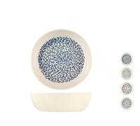 H&H Atlas Coupe en Stoneware, décors assortis, couleur bleu et blanc, 16 cm