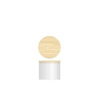 H&H Bocal En Verre Borosilicate Rayé Avec Couvercle En Bois De Bambou 0,75 L