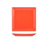 H&H Boston Lot de 6 Assiettes à Fruits, en Corail, carré, 18 x 18 cm