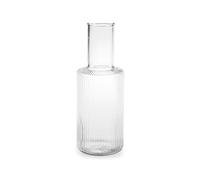 H&H Bouteille Epoque en verre transparent rayé, capacité 0,85L, élégante et polyvalente, adaptée au lavage au lave-vaisselle