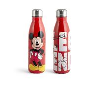 H&H Bouteille thermique en acier inoxydable Mickey Comeback - 500 ml, double paroi, bouchon hermétique, garde au chaud pendant 12 heures et le froid pendant 6 heures, design en relief
