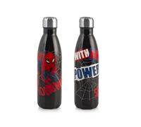 H&h bouteille thermique spiderman black marvel en acier inoxydable 0,5 l