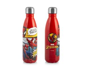 H&h bouteille thermique spiderman rouge marvel en acier inoxydable 0,5 l