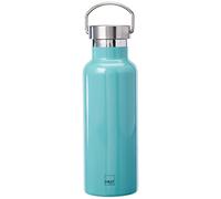H&H - Bouteille thermos en acier inoxydable 18/10 sans BPA, bouteille d'eau réutilisable, pour adultes et enfants, thermos en métal pour boissons chaudes ou froides au design attrayant, 500 ml - Vert