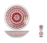 H&H Bruno Barbieri, Collection Nomad Lot de 2 saladiers, diamètre 23,5 cm, en porcelaine, motifs ethniques assortis, lavables au lave-vaisselle