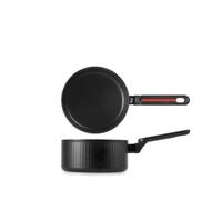 H&H by Bruno Barbieri, Casserole 1 Poignée Antiadhésive Voyage 16 cm - Revêtement Pfluon, Design élégant, adapté pour induction