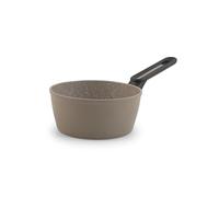 H&H by Bruno Barbieri Casserole 1 poignée Savoir 16 cm, aluminium forgé avec revêtement anti-adhésif céramique ILAG, induction, testé PFOA, taupe