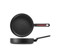 H&H by Bruno Barbieri, Poêle antiadhésive Voyage 26 cm - Revêtement Pfluon, design élégant, adapté pour induction