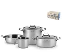 H&H By Bruno Barbieri Set Cottura Next 6 Pezzi In Acciaio Inox