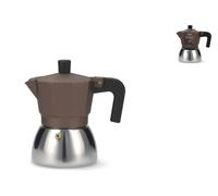 H&H Caffettiera Bronzo en Aluminium et Acier Inoxydable 4 Tasses