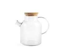 H&H Carafe En Verre Avec Filtre À Spirale En Acier Inox 18/10 Couvercle En Di