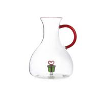 H&H Carafe En Verre Avec Miniature Noël Colorée Assortie (Miniature NON lt.