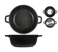 H&H Casserole antiadhésive en Pierre Deux anses cm24 Pots c