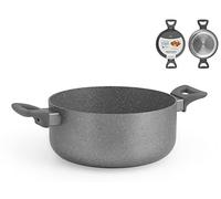 H&H Casseruola 2 Manici Antiaderente Stone Grigio Cm 20