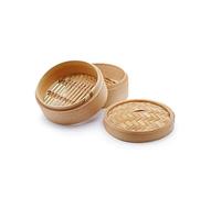 H&h cestello 2 livelli orientale cottura vapore in bamboo cm12,5