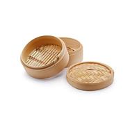 H&h cestello 2 livelli orientale cottura vapore in bamboo cm14,5