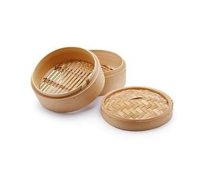 H&H Cestello 2 Livelli Orientale Cottura Vapore In Bamboo Cm14,5