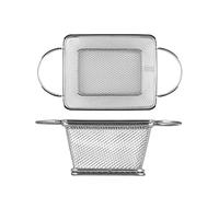 H&H Cestino Fritto In Acciaio Inox 18/8 Con 2 Manici Cm10X12X8