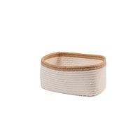 H&H Cesto In Cotone E Juta Cm 28X18Xh13