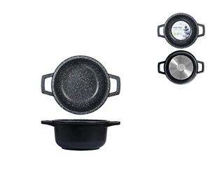 H&H cocotte Haute en Pierre antiadhésive Deux anses cm16 Pent