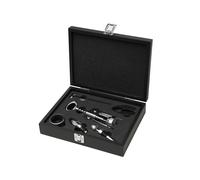 H&H Coffret Sommelier Avec Tire-Bouchon En Bois Noir 7 Pièces