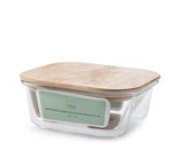H&H Conteneur En Verre Avec Couvercle Et Joint En Silicone Carré Cm.