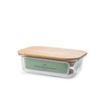 H&H Conteneur En Verre Avec Couvercle Et Joint En Silicone Rectangulaire