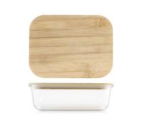 H&H Conteneur En Verre Avec Couvercle Et Joint En Silicone Rectangulaire
