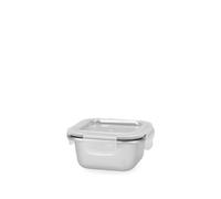 H&H Contenitore per alimenti quadrato LOCK in acciaio inox 0,42 L