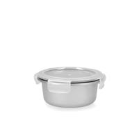 H&H Contenitore per alimenti tondo LOCK in acciaio inox 0,75 L