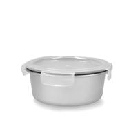 H&H Contenitore per alimenti tondo LOCK in acciaio inox 1,6 L
