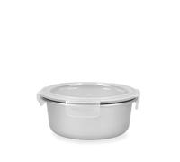 H&H Contenitore per alimenti tondo LOCK in acciaio inox 1 L