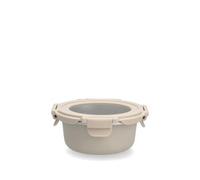 H&H Contenitore per alimenti tondo LOCK in acciaio inox avorio 0,52 L