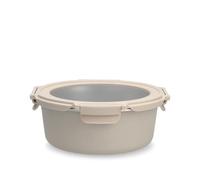 H&H Contenitore per alimenti tondo LOCK in acciaio inox avorio 1,6 L