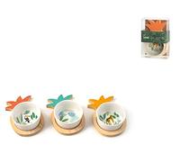 H&H Coppetta Caribe In Porcellana Decorata Assortita Con Vassoi