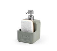 H&H Dosassavon de Cuisine en céramique Verte avec Porte-éponge - éponge Incluse